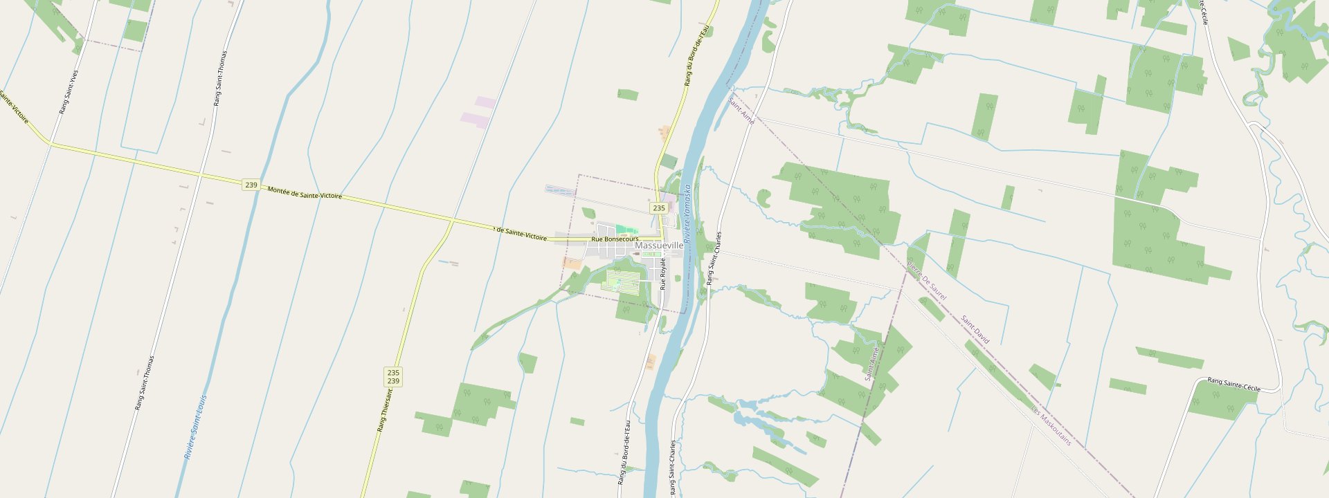 Plan des rues de Massueville