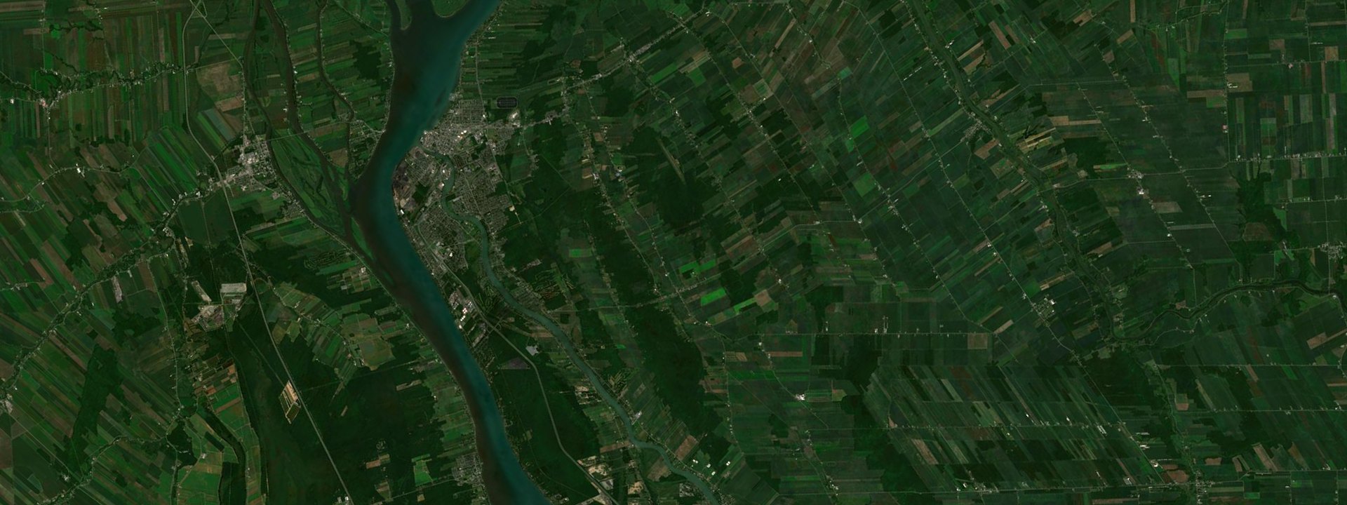 Vue satellite de Sainte-Victoire-de-Sorel
