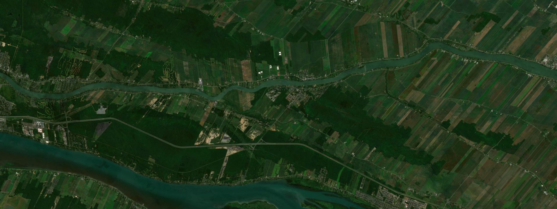 Vue satellite de Saint-Roch-de-Richelieu