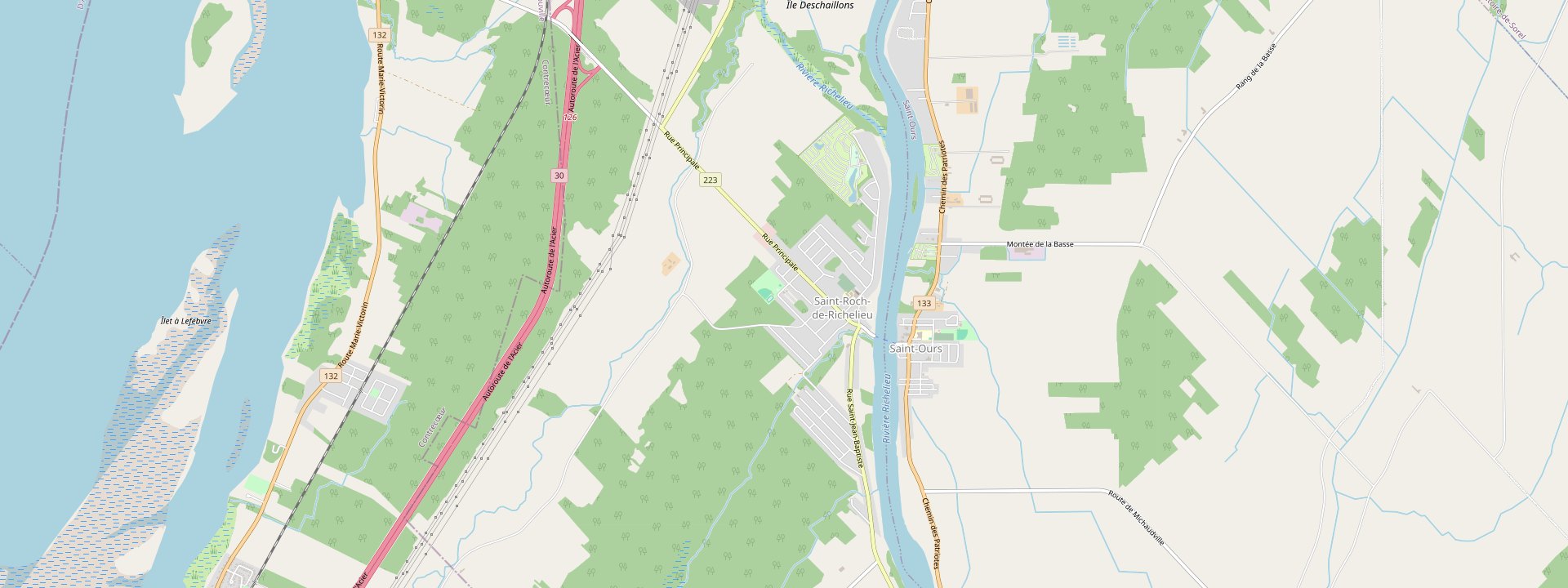 Plan des rues de Saint-Roch-de-Richelieu