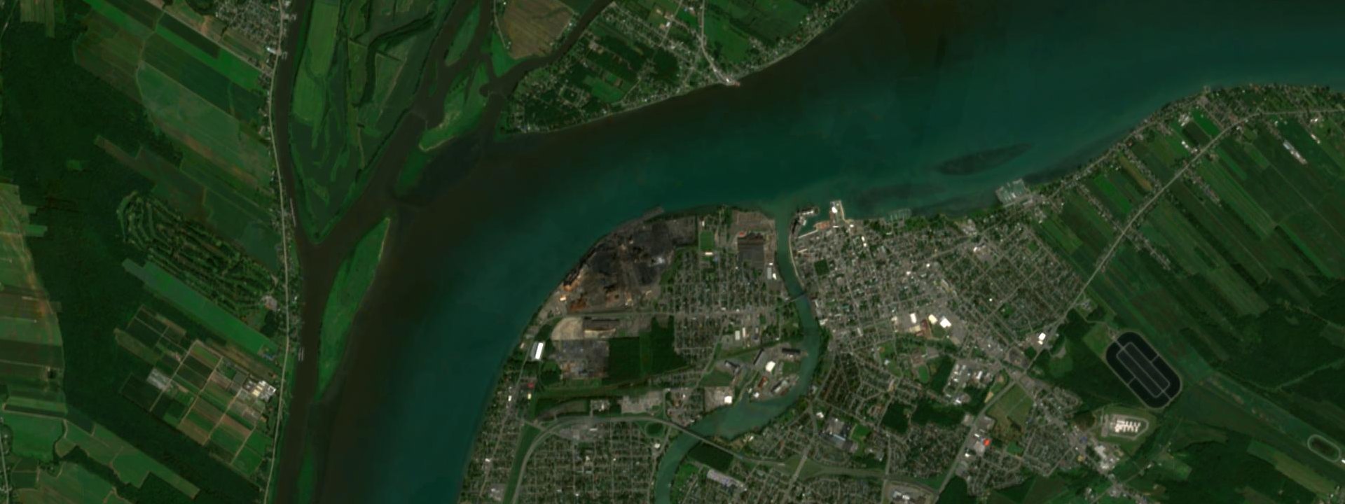 Vue satellite de Saint-Joseph-de-Sorel