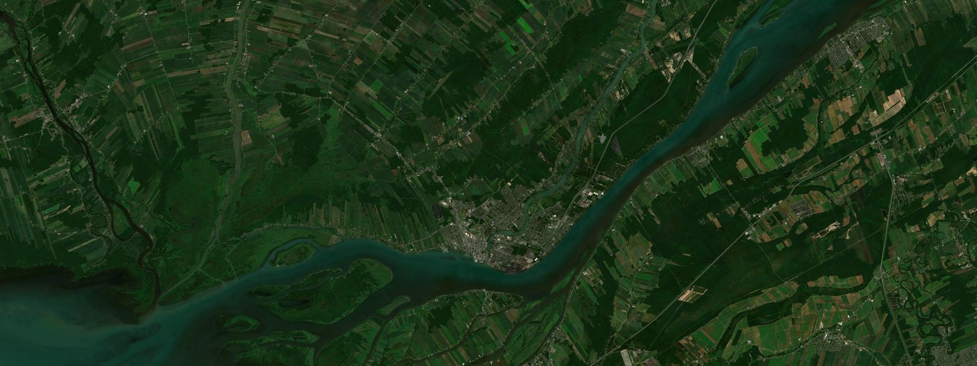 Vue satellite de Sorel-Tracy