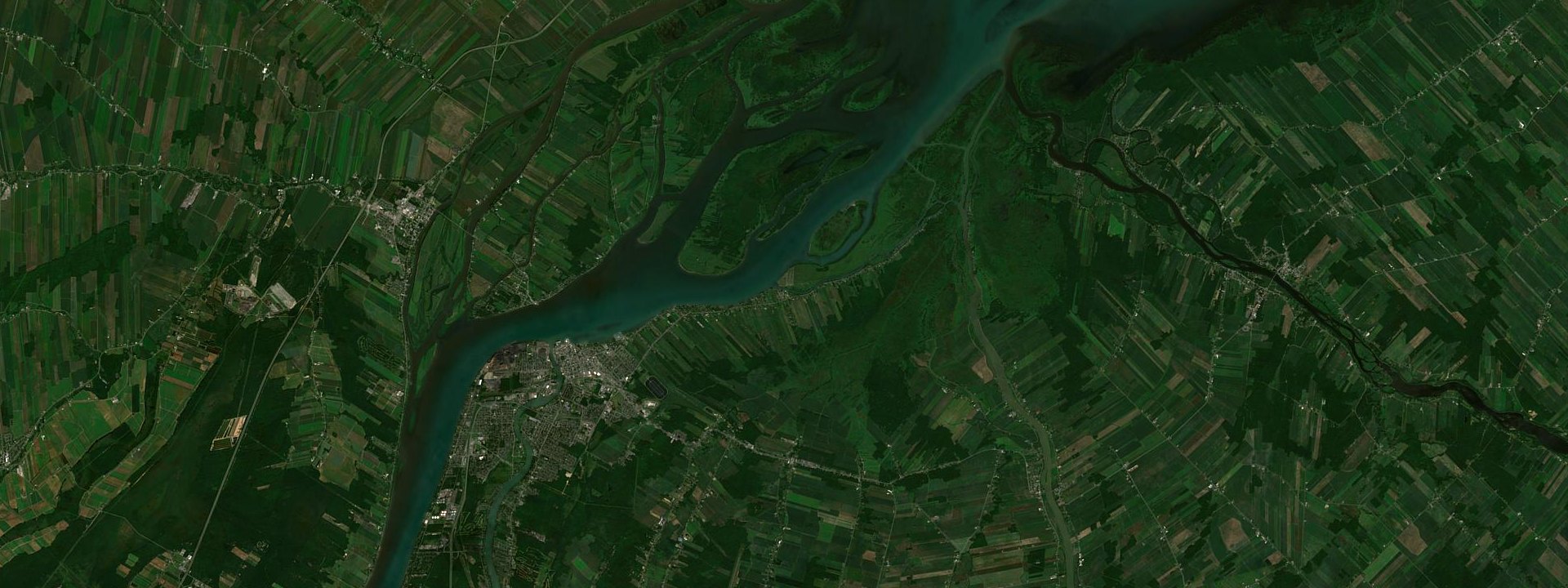 Vue satellite de Sainte-Anne-de-Sorel