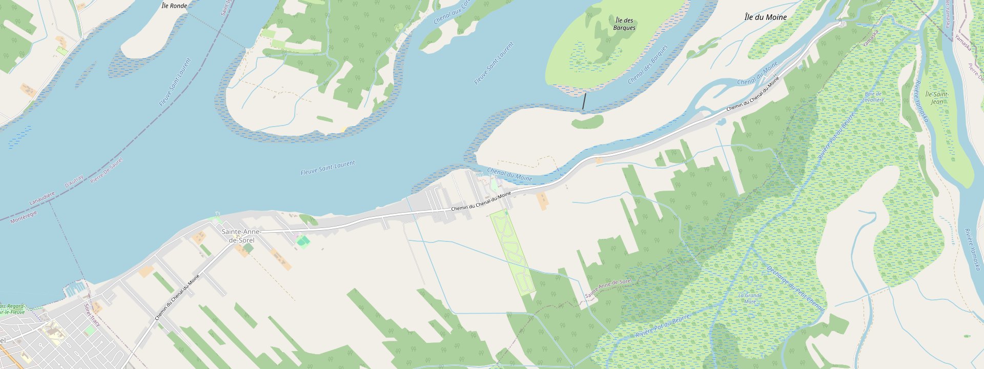 Plan des rues de Sainte-Anne-de-Sorel