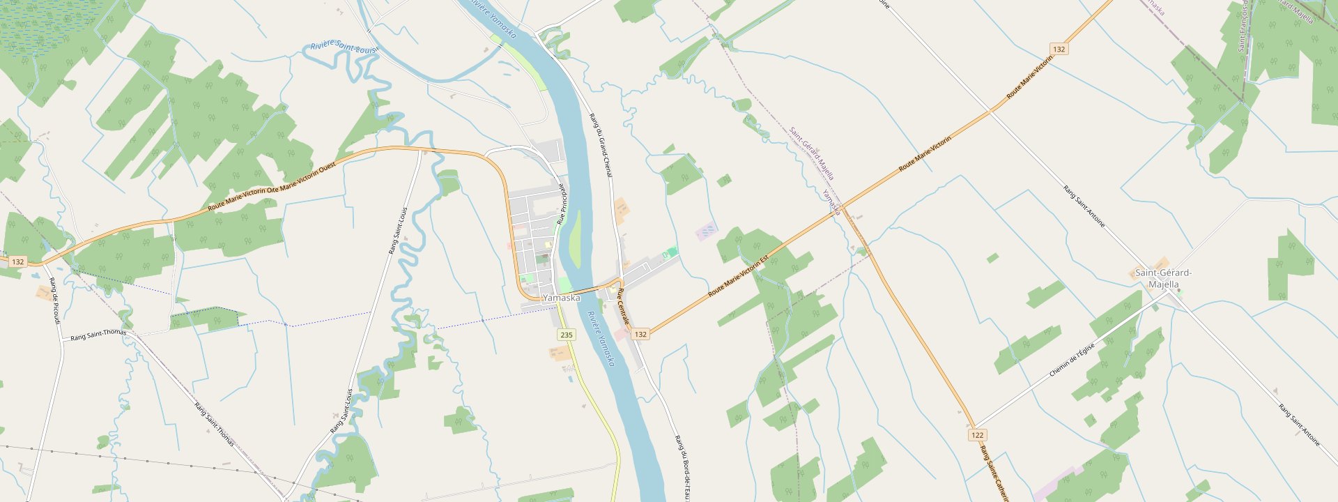Plan des rues de Yamaska