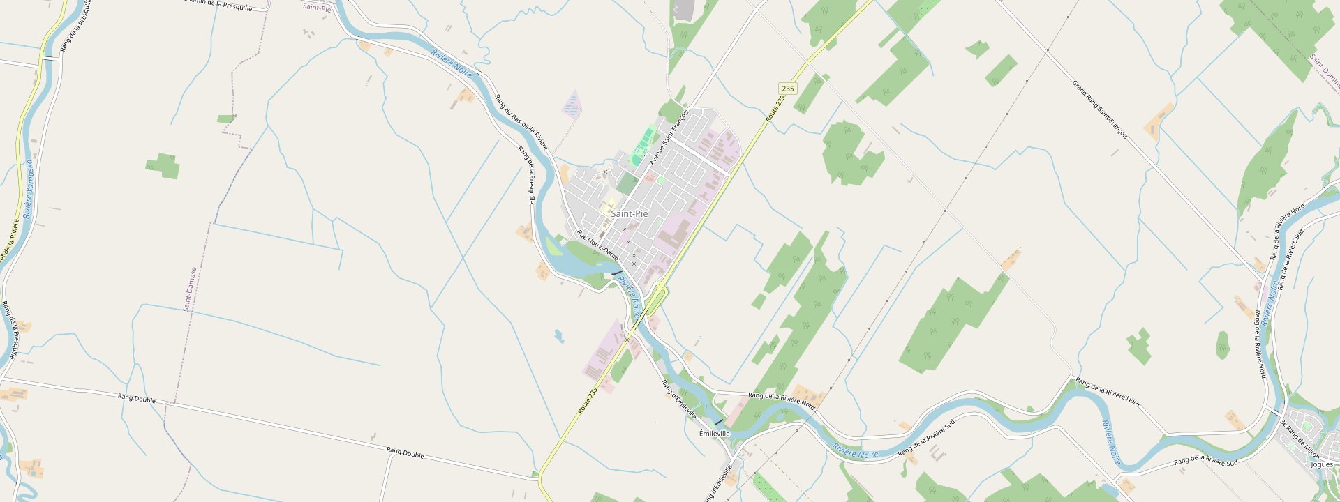 Plan des rues de Saint-Pie