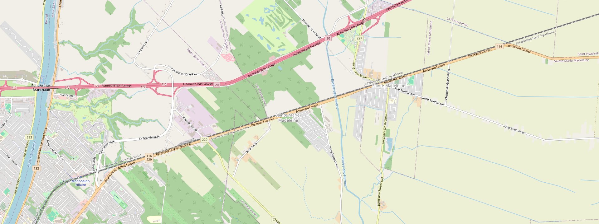Plan des rues de Sainte-Marie-Madeleine
