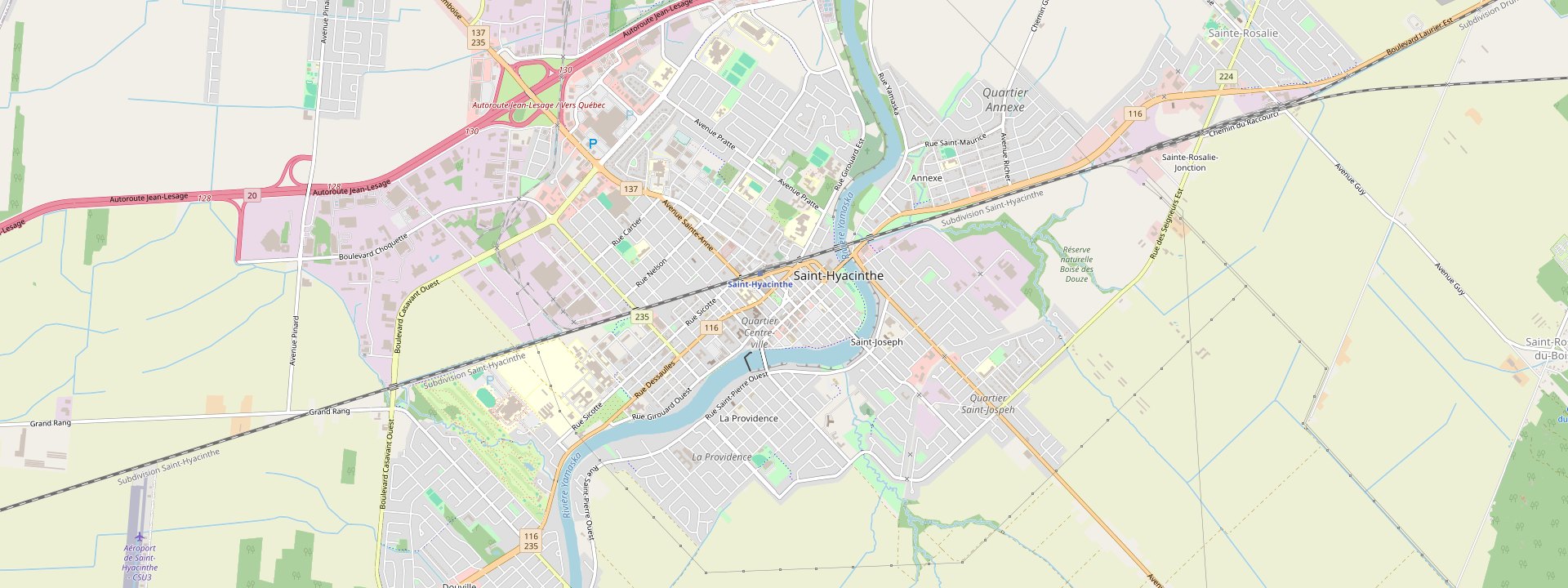 Plan des rues de Saint-Hyacinthe