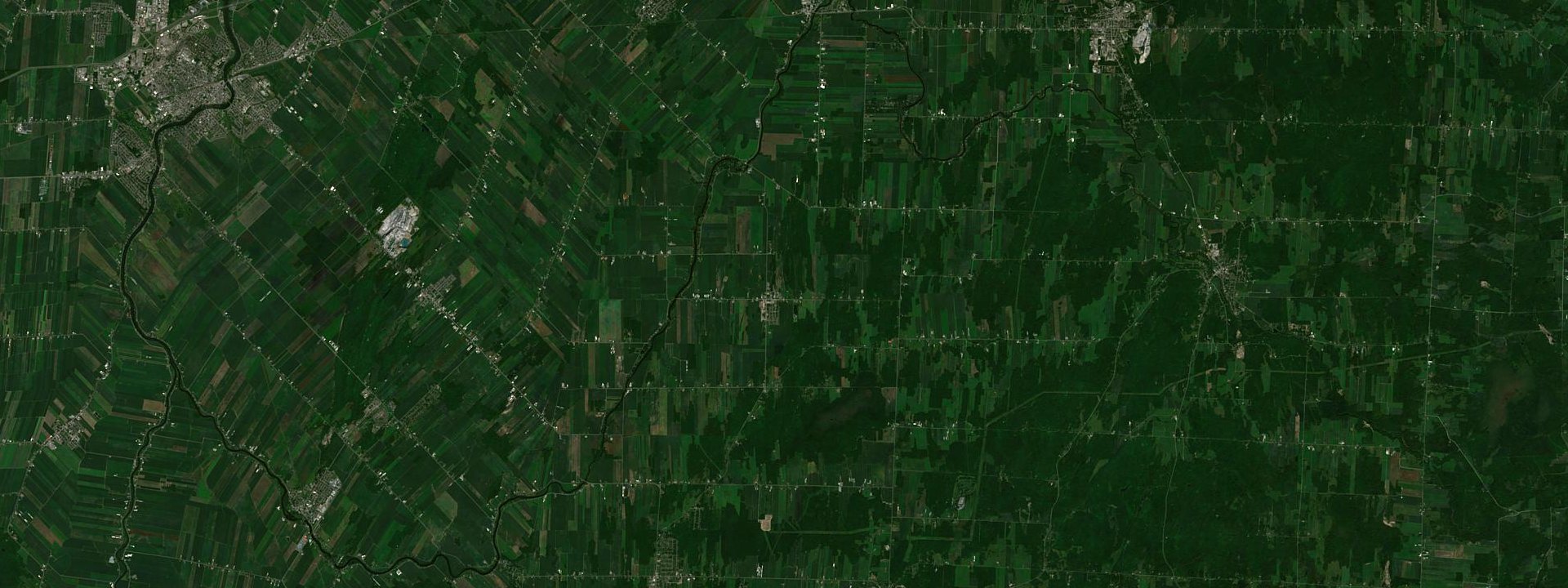 Vue satellite de Saint-Valérien-de-Milton