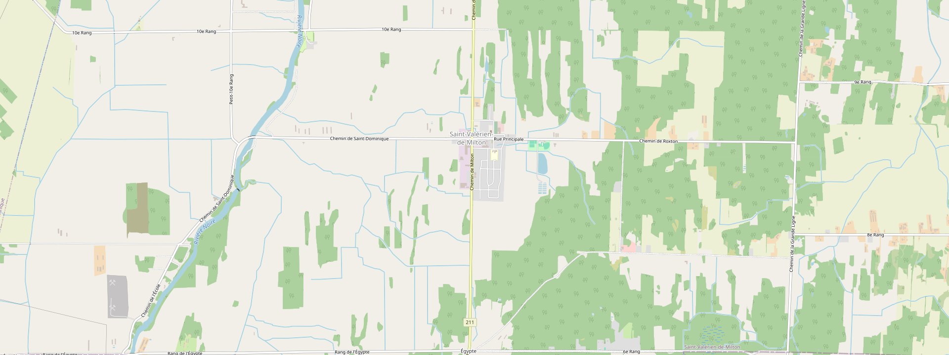 Plan des rues de Saint-Valérien-de-Milton