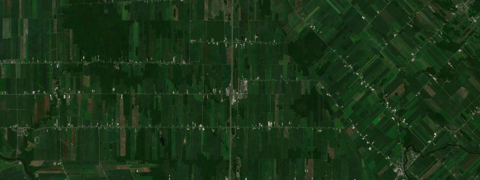 Vue satellite de Sainte-Hélène-de-Bagot