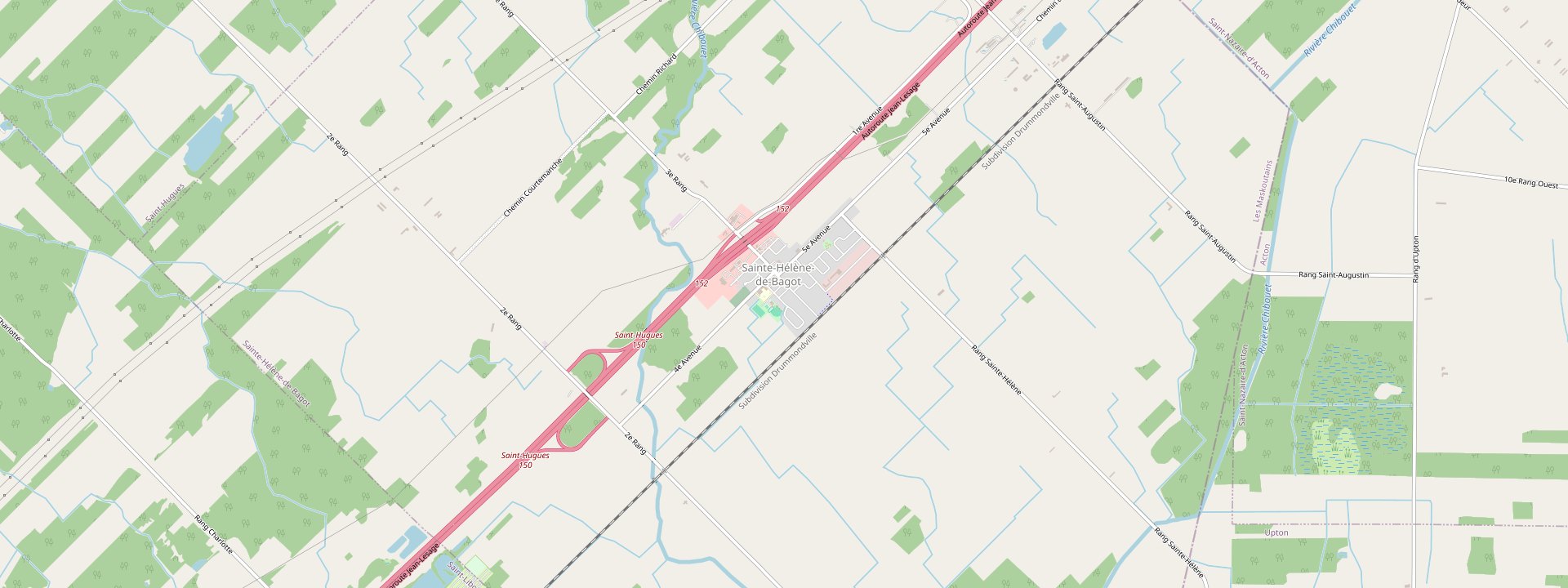 Plan des rues de Sainte-Hélène-de-Bagot