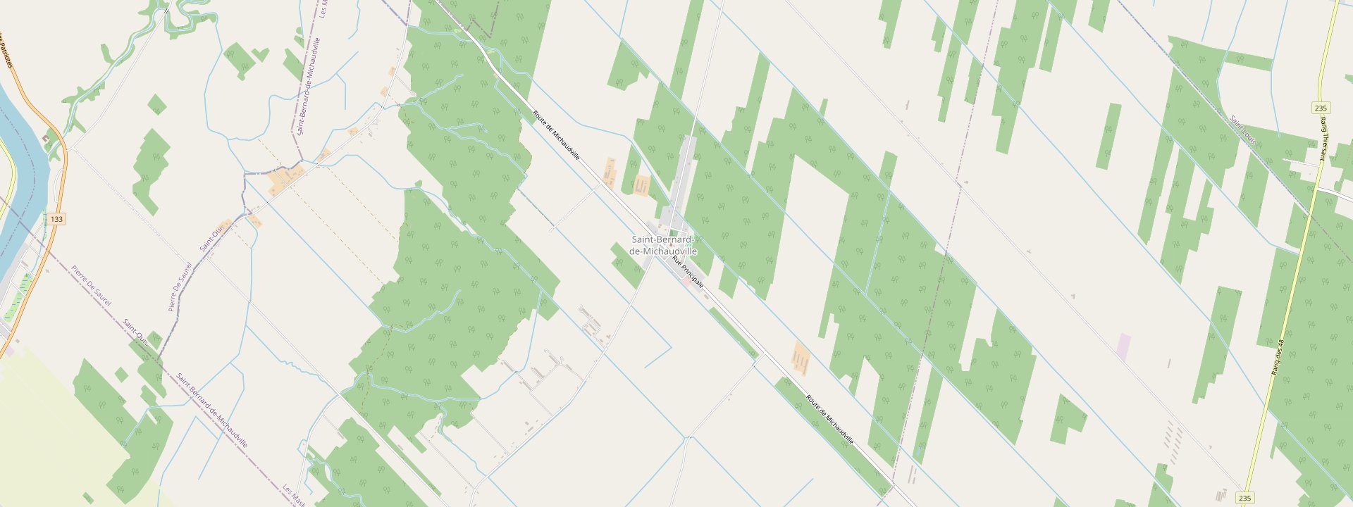 Plan des rues de Saint-Bernard-de-Michaudville