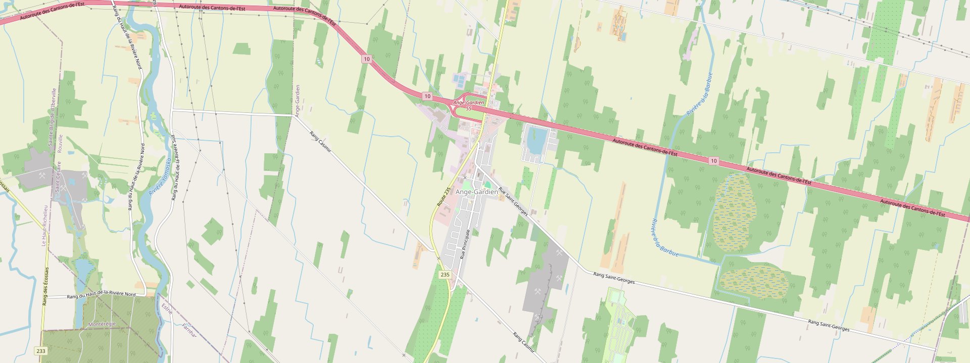 Plan des rues de Ange-Gardien