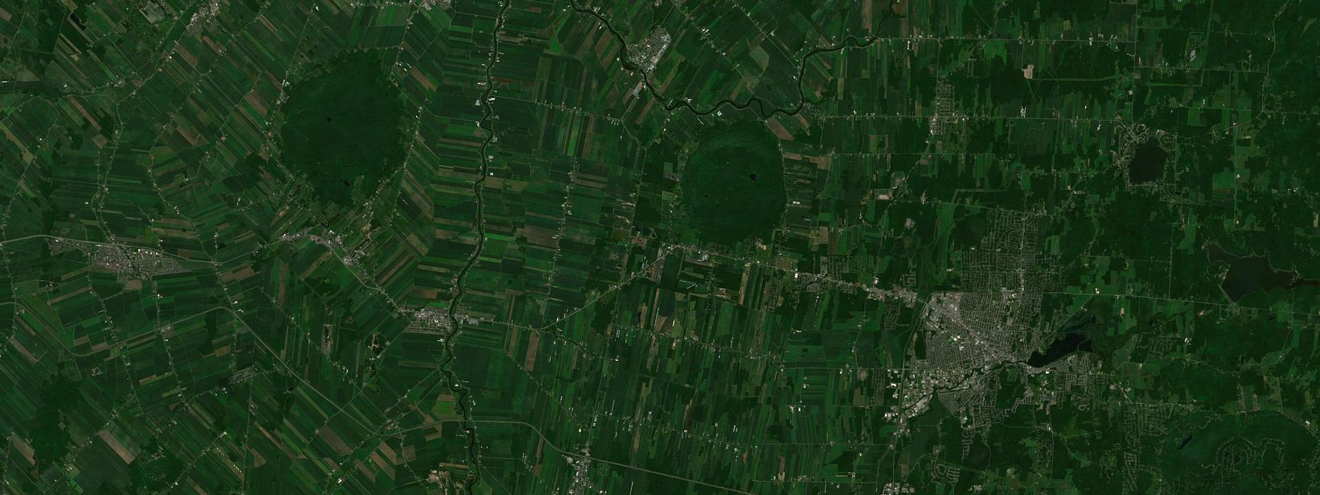 Vue satellite de Saint-Paul-d'Abbotsford