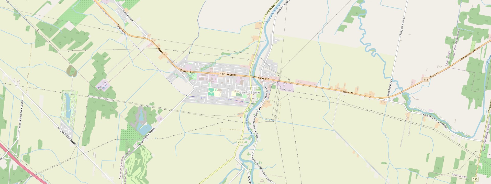 Plan des rues de Saint-Césaire
