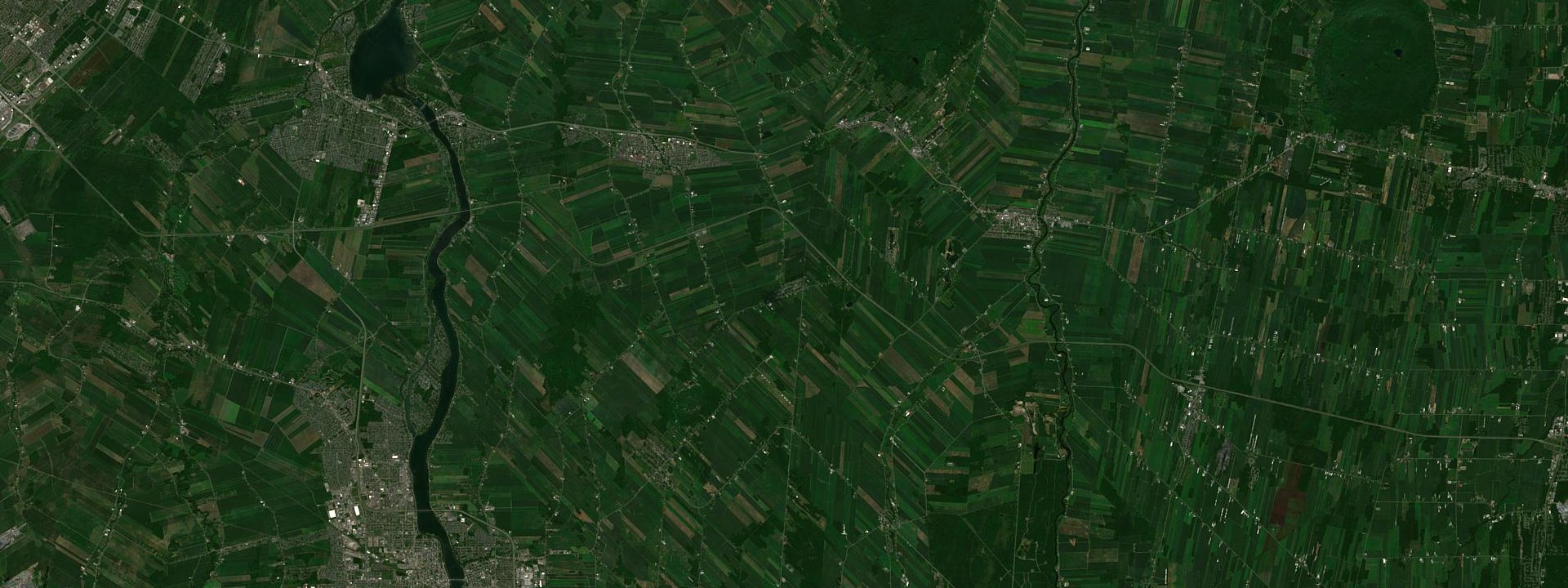 Vue satellite de Sainte-Angèle-de-Monnoir
