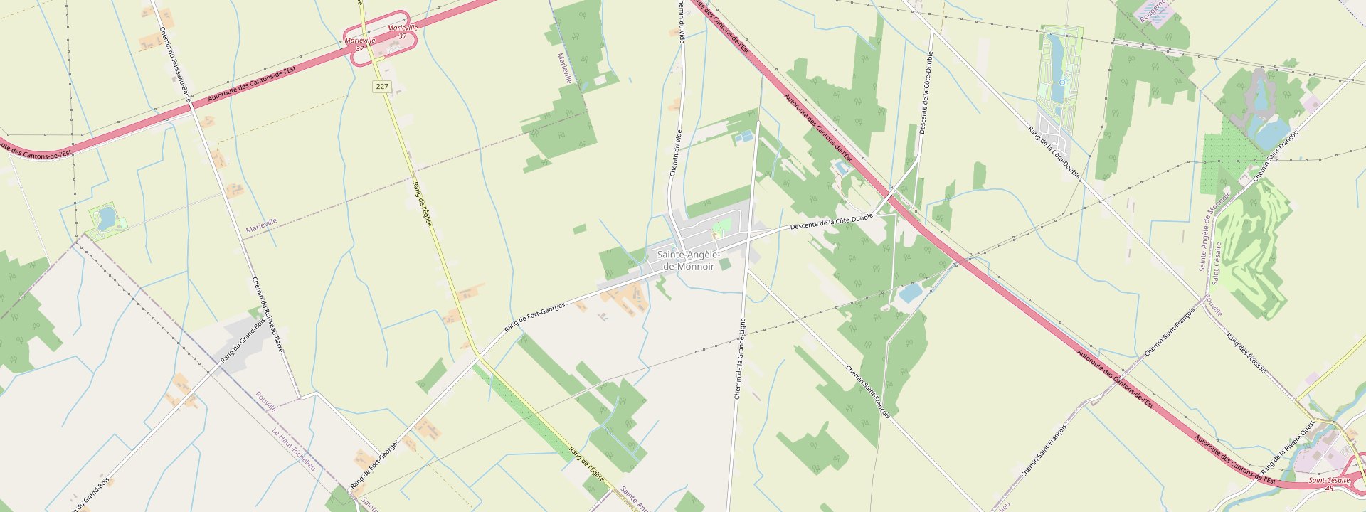 Plan des rues de Sainte-Angèle-de-Monnoir