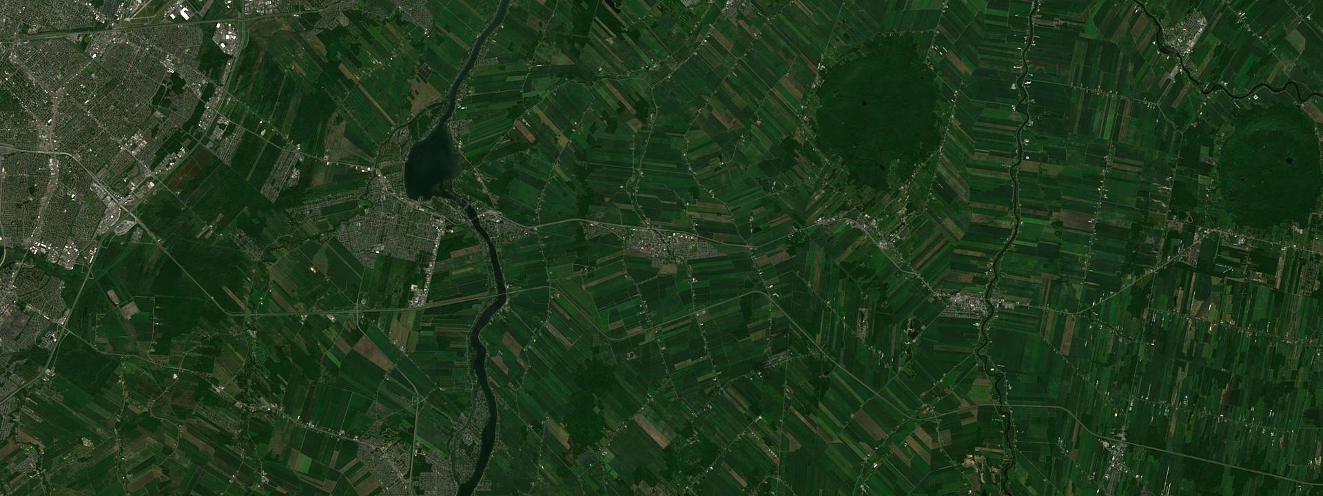 Vue satellite de Marieville