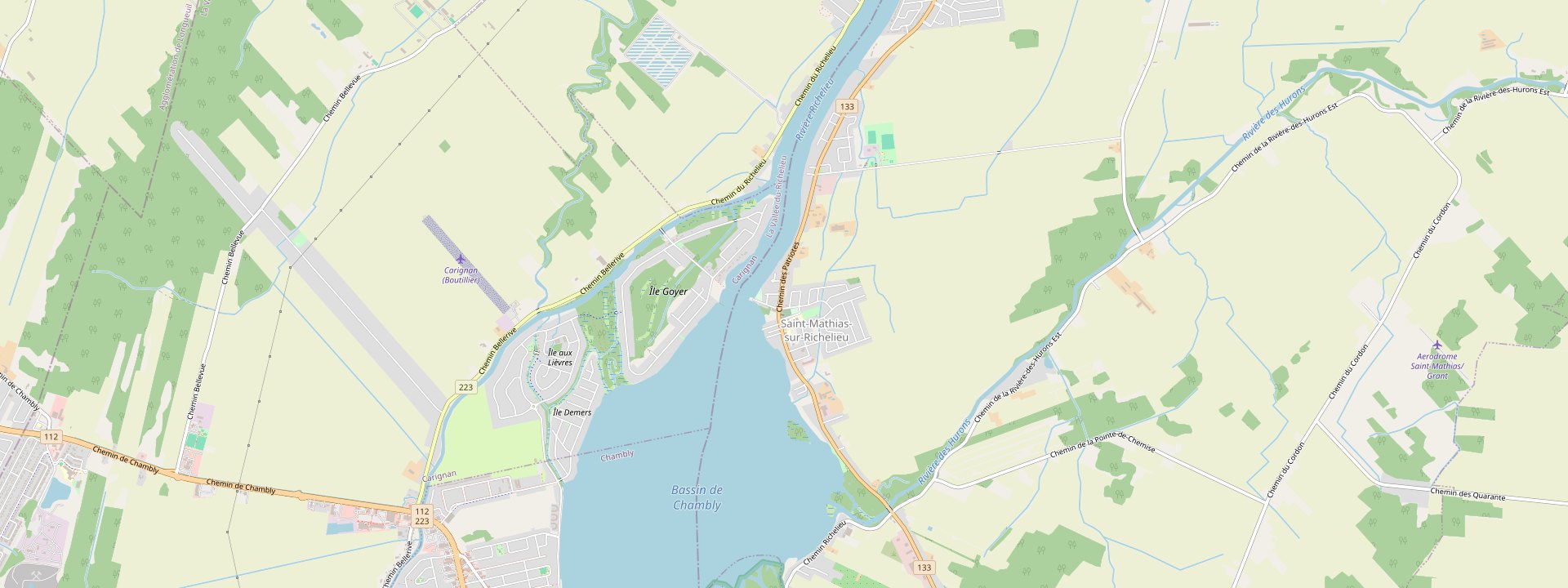 Plan des rues de Saint-Mathias-sur-Richelieu