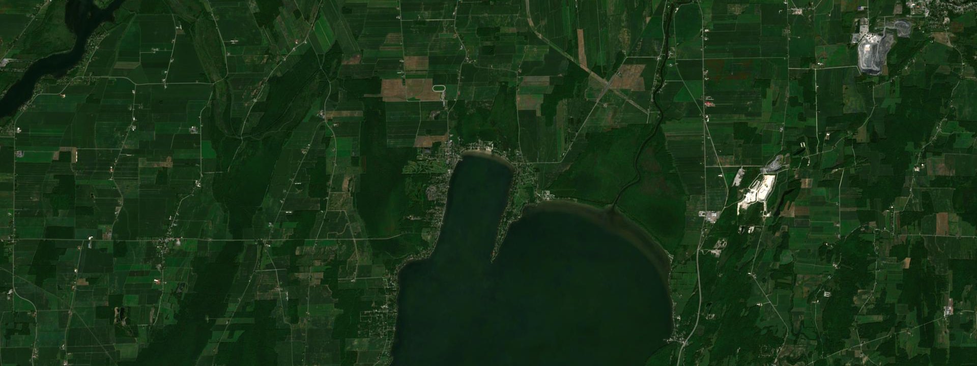 Vue satellite de Venise-en-Québec