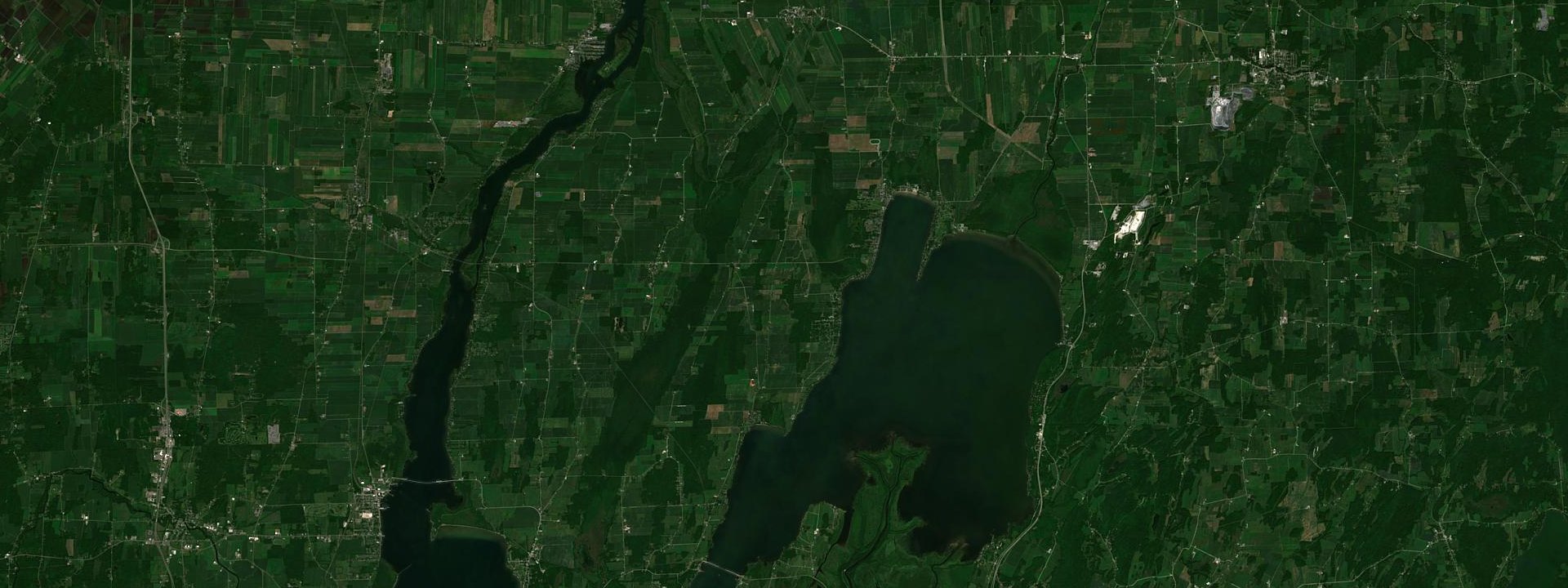 Vue satellite de Clarenceville