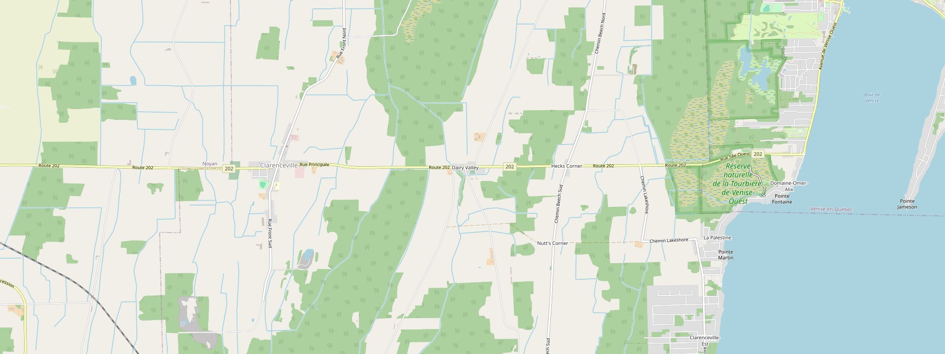 Plan des rues de Clarenceville