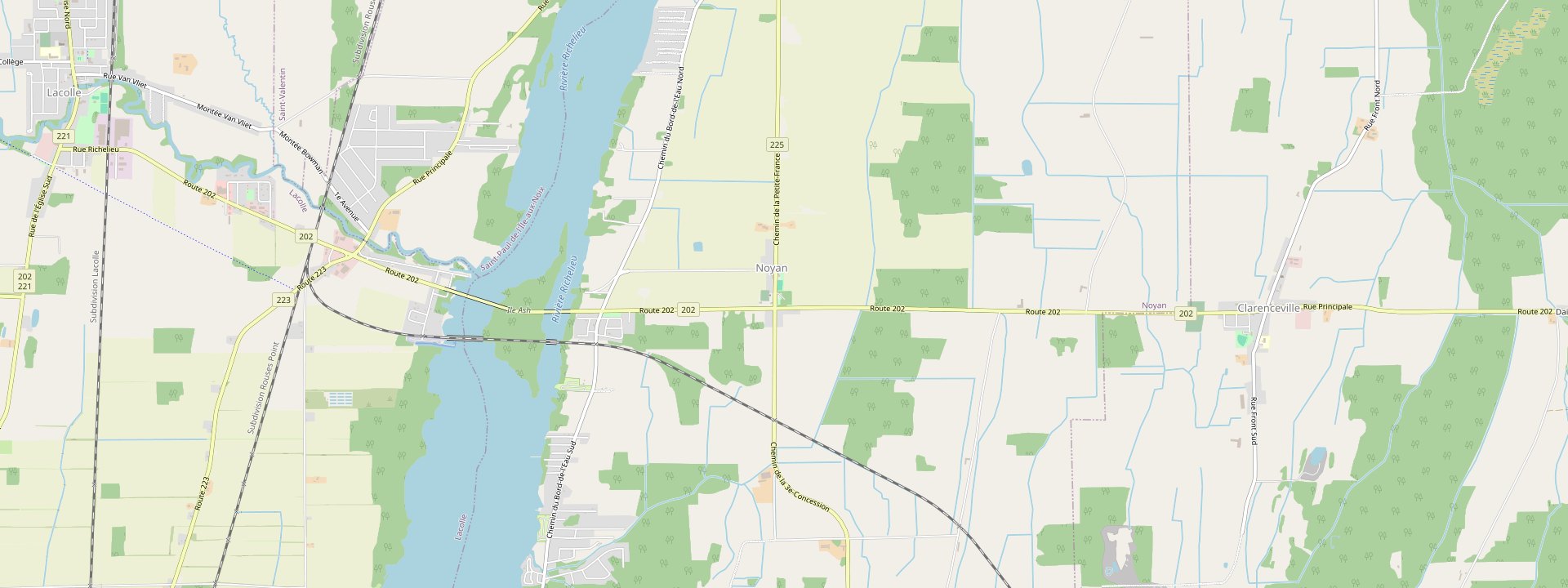 Plan des rues de Noyan