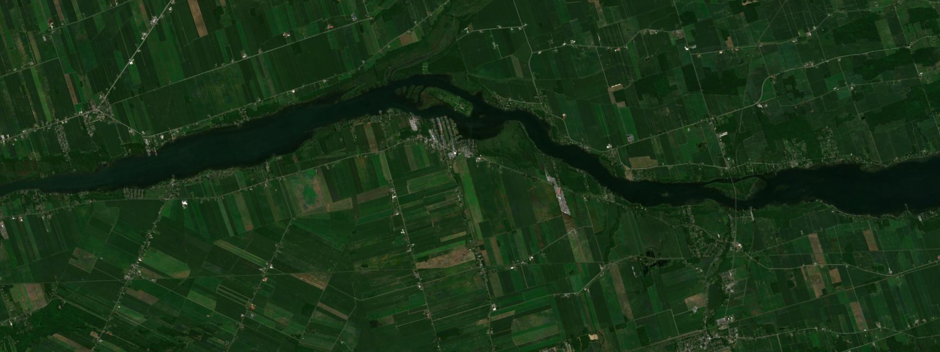 Vue satellite de Saint-Paul-de-l'Île-aux-Noix