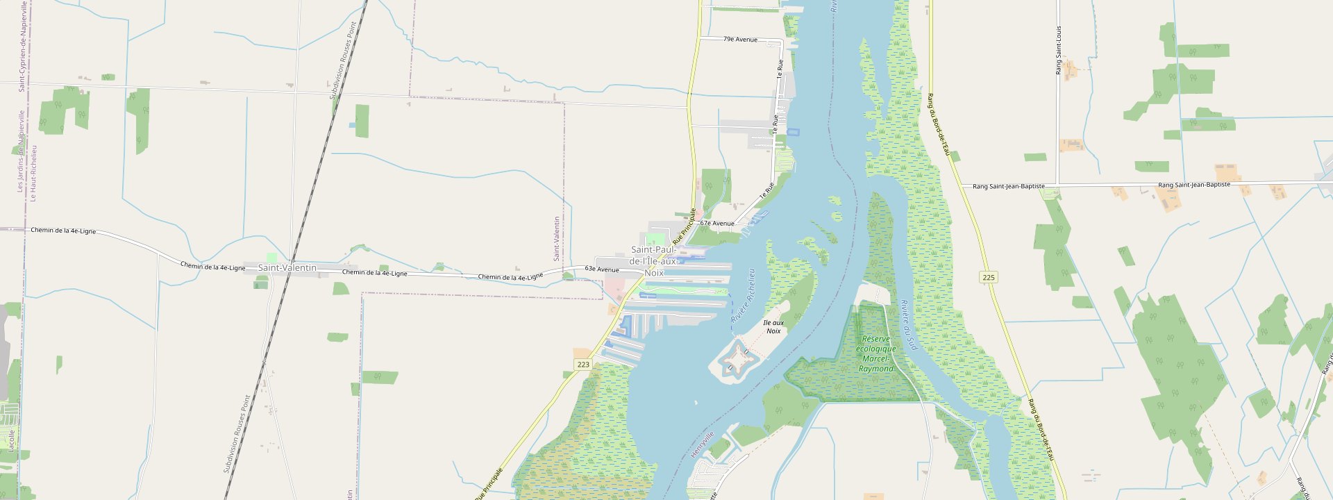 Plan des rues de Saint-Paul-de-l'Île-aux-Noix