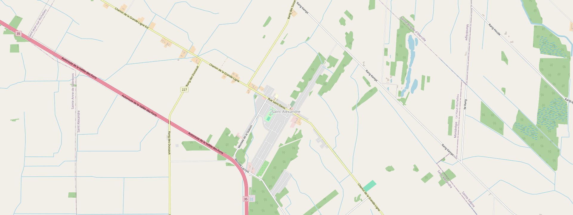 Plan des rues de Saint-Alexandre