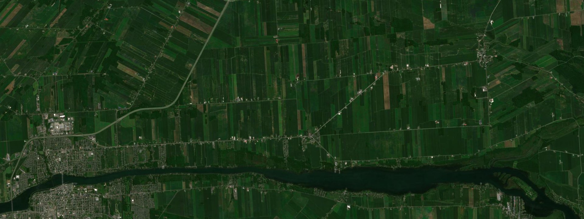Vue satellite de Sainte-Anne-de-Sabrevois