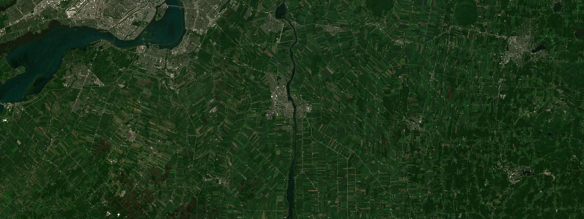 Vue satellite de Saint-Jean-sur-Richelieu