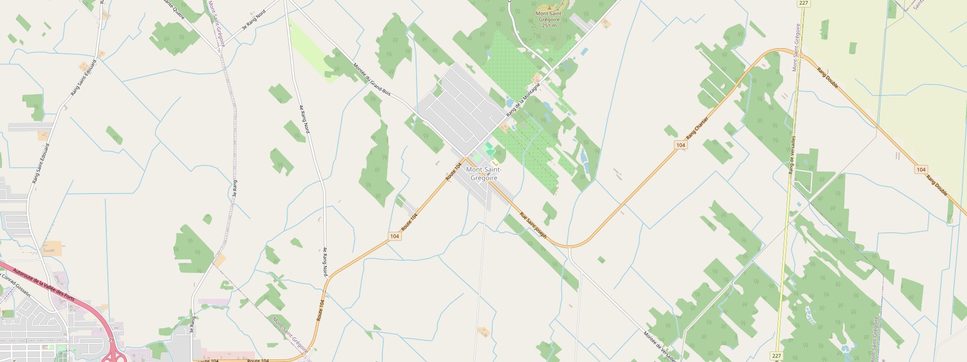 Plan des rues de Mont-Saint-Grégoire