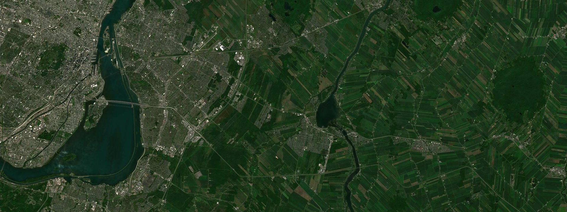 Vue satellite de Carignan