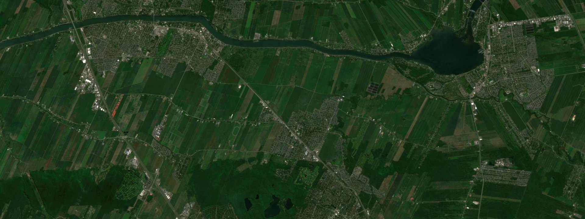 Vue satellite de Saint-Basile-le-Grand