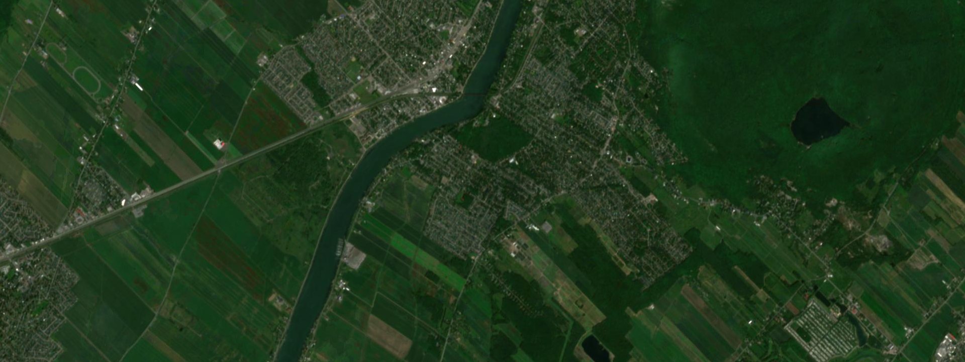 Vue satellite de Otterburn Park