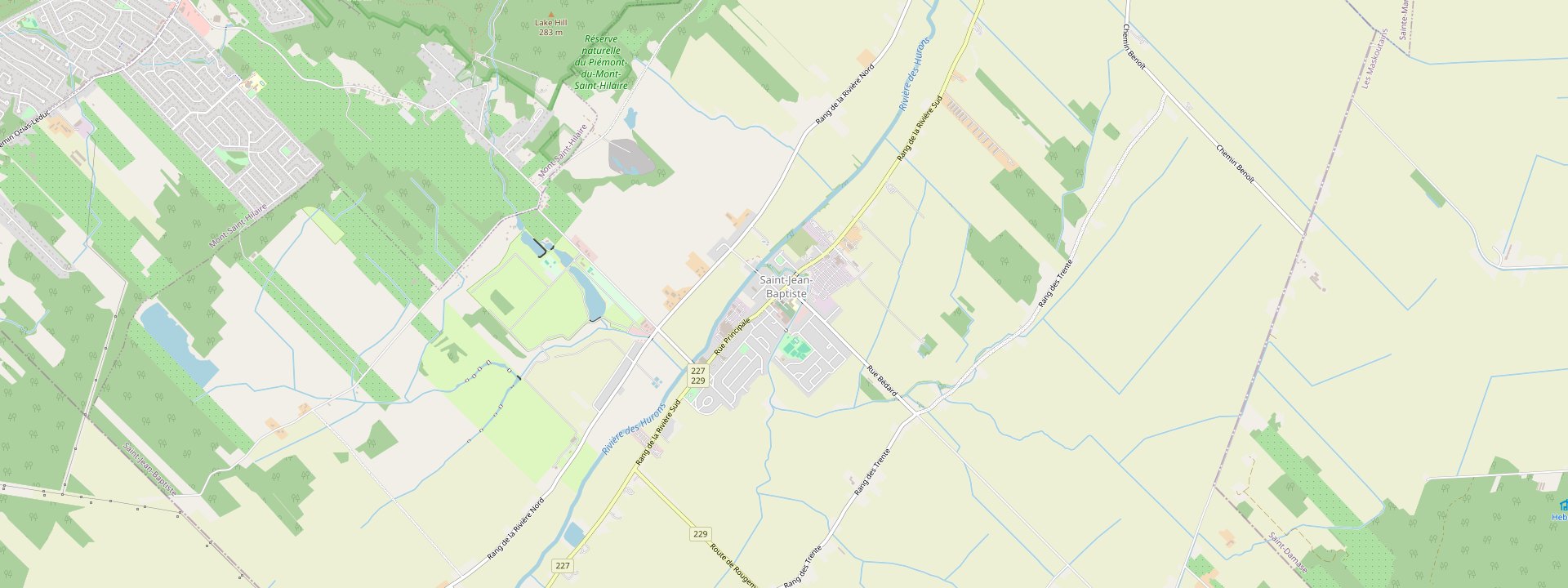 Plan des rues de Saint-Jean-Baptiste