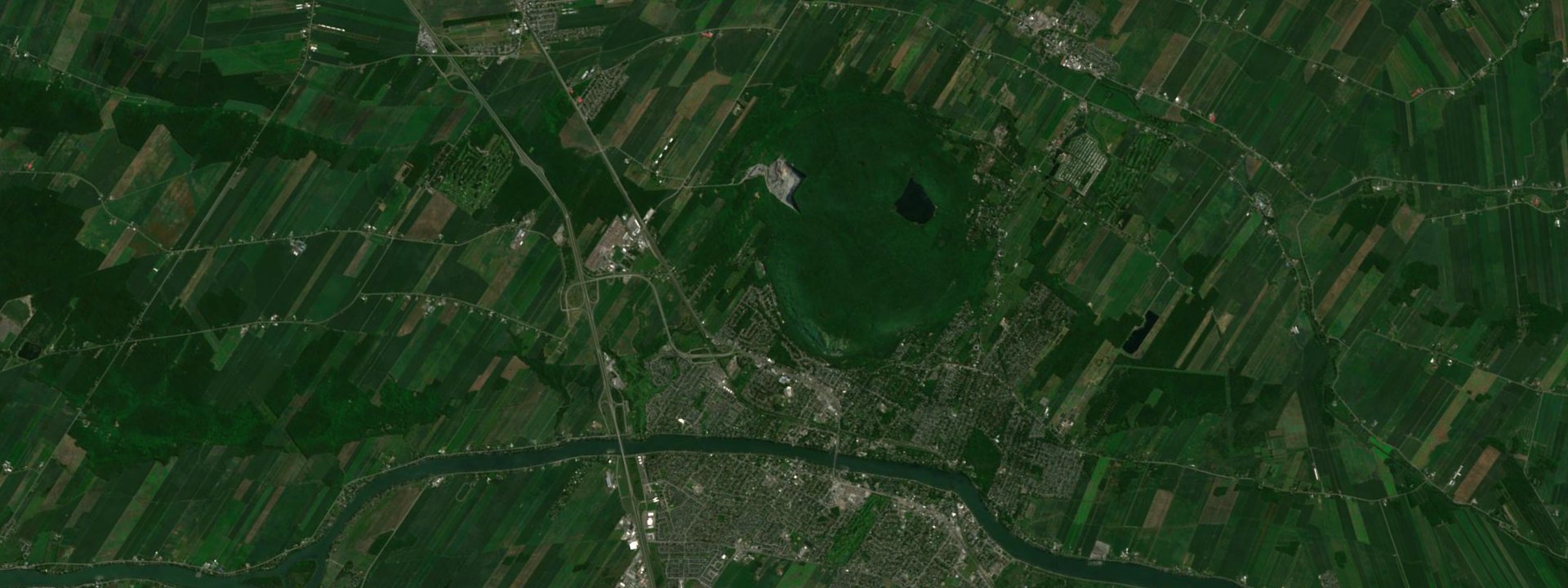Vue satellite de Mont-Saint-Hilaire