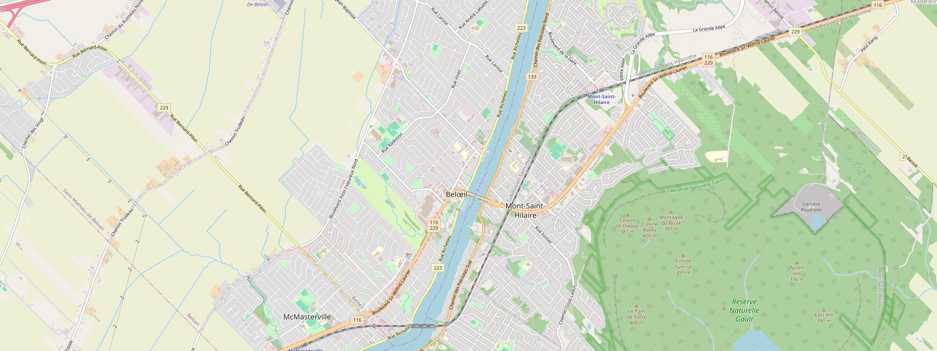 Plan des rues de Beloeil