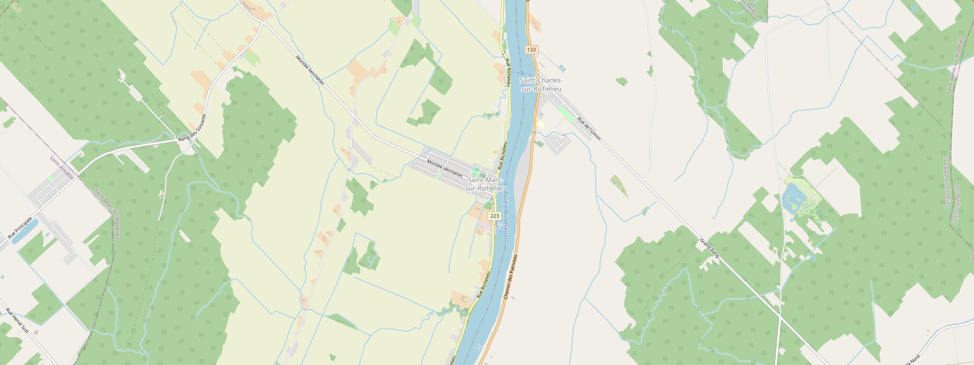 Plan des rues de Saint-Marc-sur-Richelieu