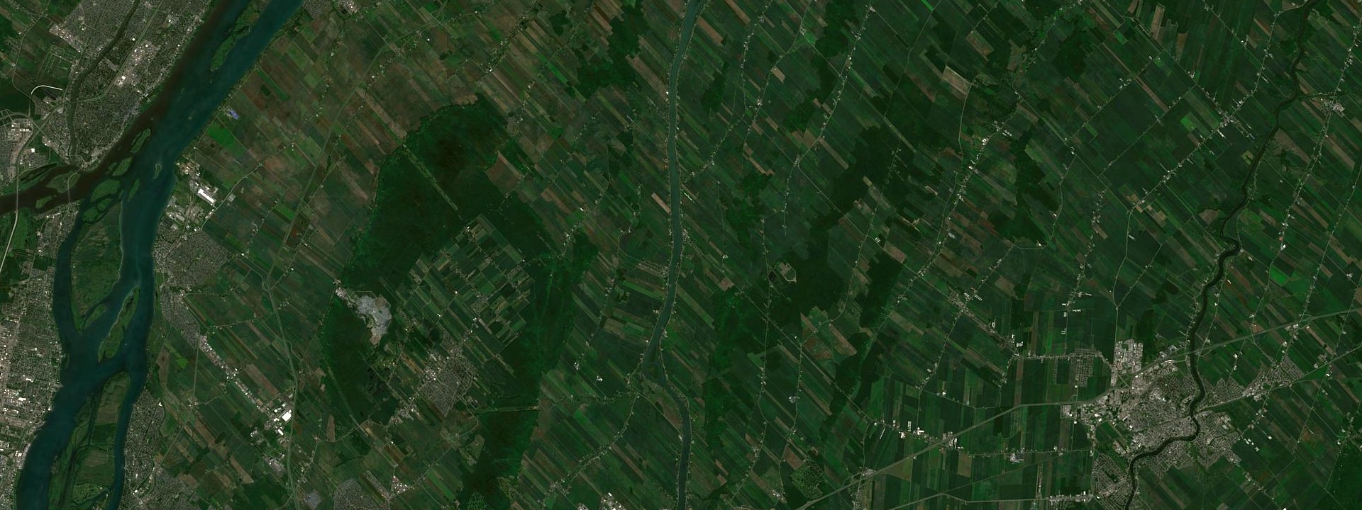 Vue satellite de Saint-Charles-sur-Richelieu