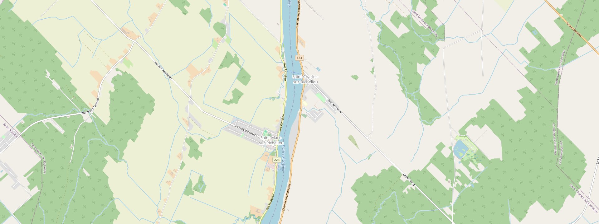 Plan des rues de Saint-Charles-sur-Richelieu