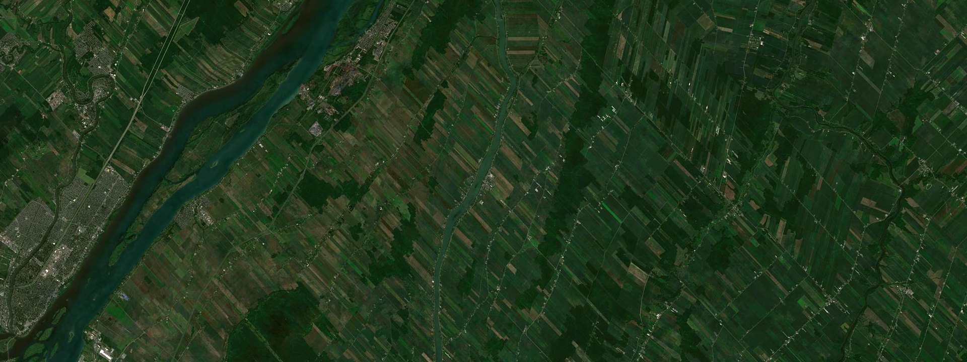 Vue satellite de Saint-Denis-sur-Richelieu