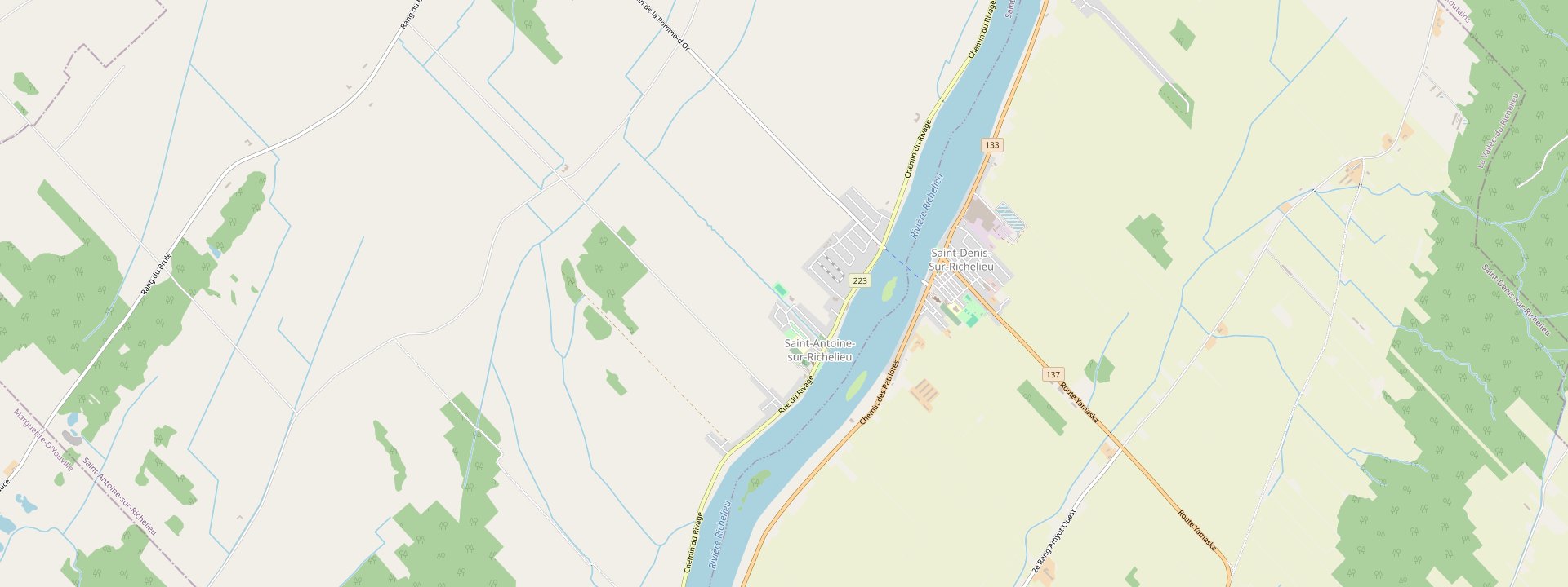 Plan des rues de Saint-Antoine-sur-Richelieu