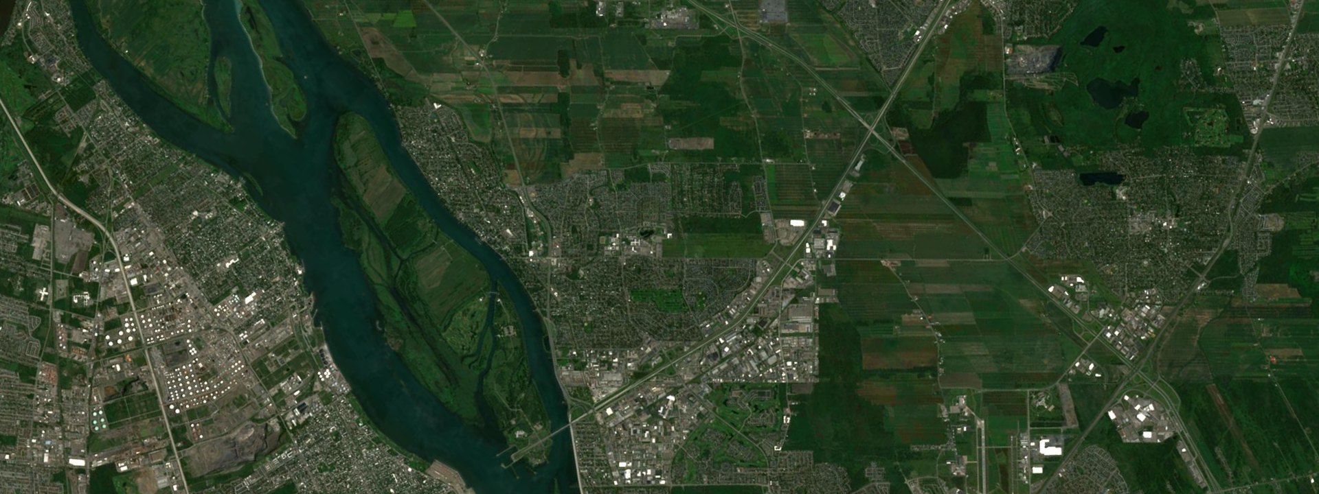 Vue satellite de Boucherville