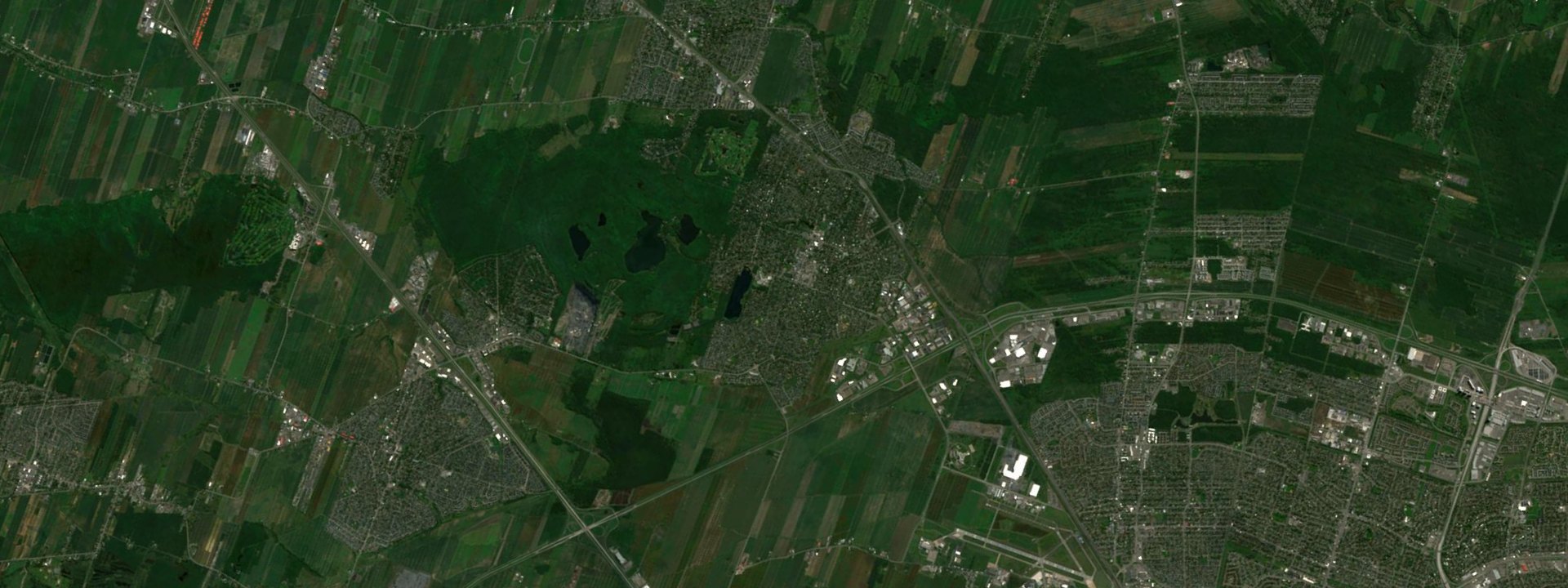 Vue satellite de Saint-Bruno-de-Montarville