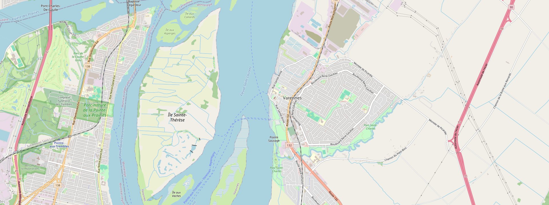 Plan des rues de Varennes