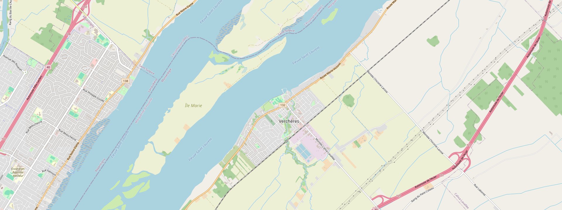 Plan des rues de Verchères