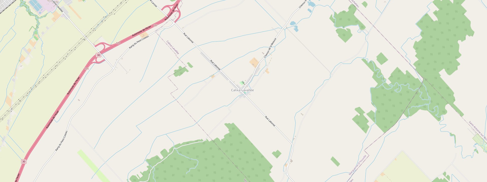 Plan des rues de Calixa-Lavallée
